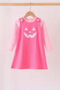 Pink Jack-O-Lantern applique 2pc dress set