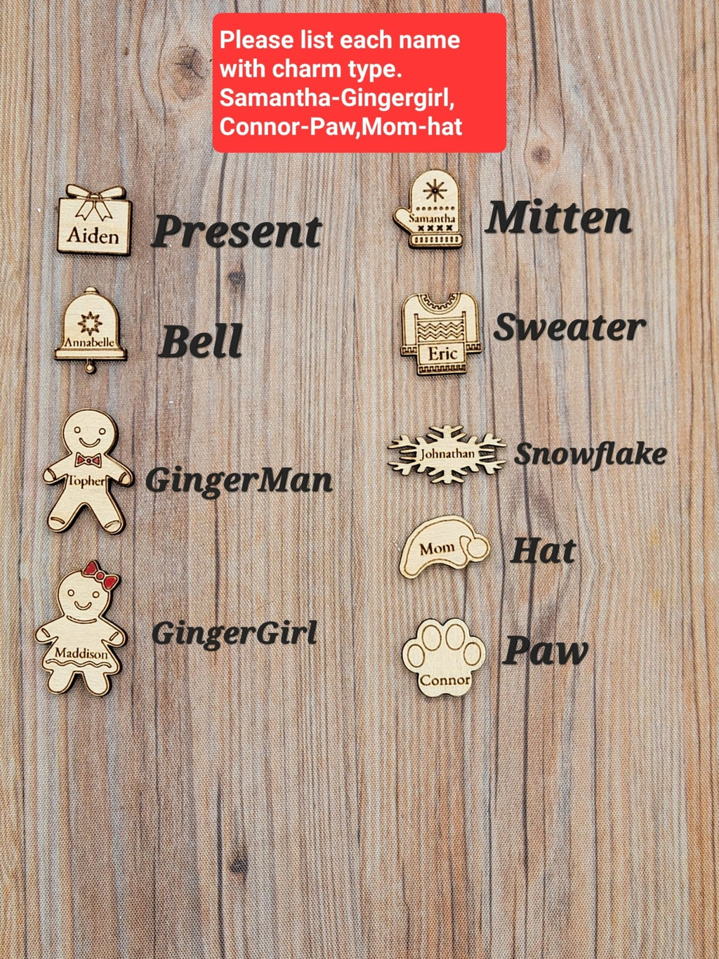 Personalized Family Stocking Shaker Christmas Ornament | Up to 10 Names